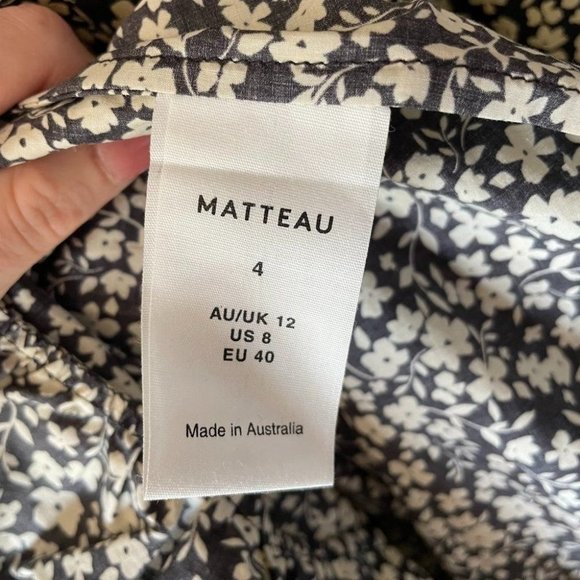 Matteau Tiered Empire Tiered Maxi Dress Golden  Primrose Ditsy Floral Size 8 - Picture 15 of 16